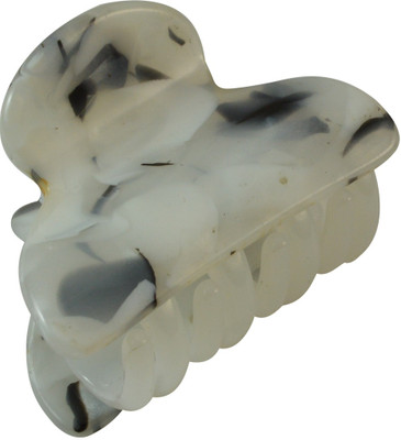 

Sarah Small Size White Shade Printed Daily Use Clutch Claw for Girls and Women Hair Clip(White)