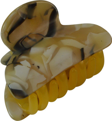 

Sarah Small Size Yellow Shade Printed Daily Use Clutch Claw for Girls and Women Hair Clip(Yellow)