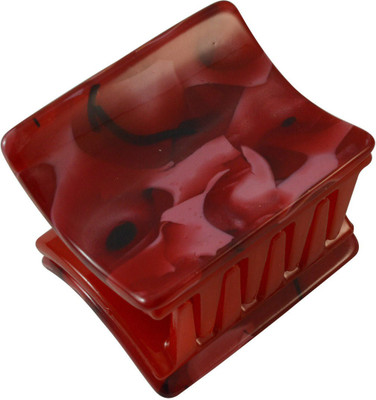 

Sarah Medium Size Rectangle Shape Red Shade Printed Daily Use Clutch Claw for Girls and Women Hair Clip(Red)
