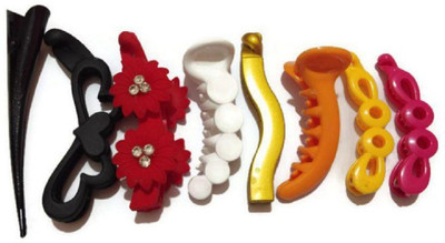 

Mansasvini Manasvini Banana clips Multi-Colour Plastic Solid Banana Hair Clips for Girls and Women (Combo of 6 Hair Clips) Hair Clip(Multicolor)