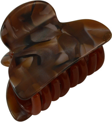 

Sarah Small Size Brown Shade Printed Daily Use Clutch Claw for Girls and Women Hair Clip(Brown)