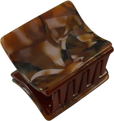 

Sarah Medium Size Rectangle Shape Brown Shade Printed Daily Use Clutch Claw for Girls and Women Hair Clip(Brown)