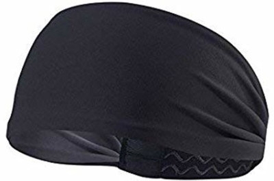 

Skudgear Yoga Sport Athletic Headband Sweatband For Running Sports Travel Fitness Elastic Wicking Non Slip Style Band and Basketball Headbands Headscarf fits Premium- (Black) Hair Band(Black)