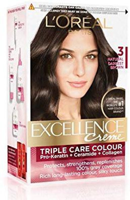 

L'Oreal Paris Excellence Creme Hair Color(3 Natural Darkest Brown)