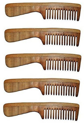 

Iyaan 100% Original Handmade Neem Wood Comb Model No.4 (Set Of 5 Comb)