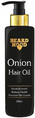 

beardhood Onion Hair Oil for Hair Growth and Hair Fall Treatment with Red Onion Extract, Bhringraj & Argan Oil, 100ml Hair Oil(100 ml)