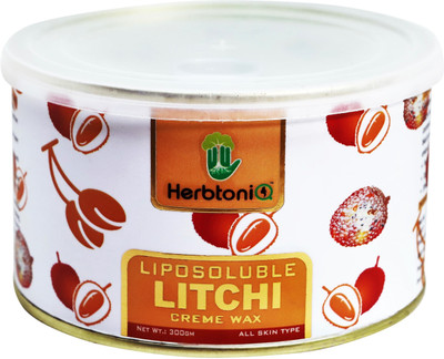 

HerbtoniQ Liposoluble Litchi Creme Wax 300g With 50 Medium Size (9x3 Inch) Wax Strips Wax(300 g)