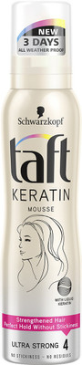 

Schwarzkopf Taft All Weather Keratin Mousse Ultra Strong 150 ml Mousse(150 ml)