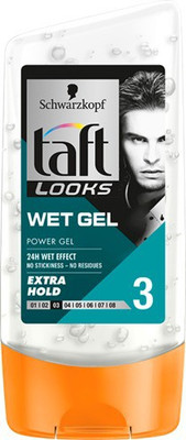 

Schwarzkopf Taft All Weather Looks Wet Gel Shine Gel Extra Hold 150 ml Gel(150 ml)