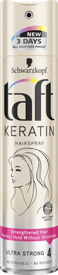 

Schwarzkopf Taft All Weather Keratin Hair Spray Ultra Strong 250 ml Spray(250 ml)