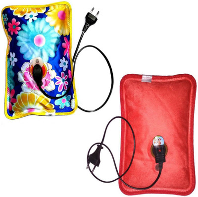 

Cinnamon Best Quality 2 Pack Combo of Electric Warm Gel Bag With Auto Cutoff Electric 1 L Hot Water Bag(Multicolor)