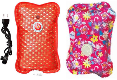 

Cinnamon 2 Pack of Heating Electrothermal Auto Cut Off Gel Pad Electric 1 L Hot Water Bag(Multicolor)