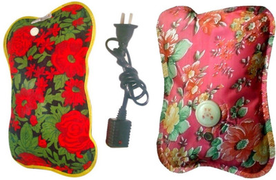 

Cinnamon Best Quality 2 Pack of Electric Rechargeable Heating Pad For Body Pain Relief Electric 1 L Hot Water Bag(Multicolor)