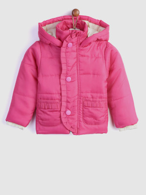 

Yk Full Sleeve Solid Baby Girl's Jacket, Pink