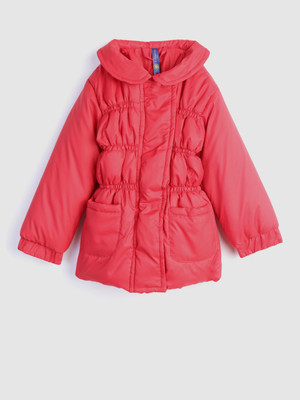 

Yk Full Sleeve Solid Baby Girl's Jacket, Red