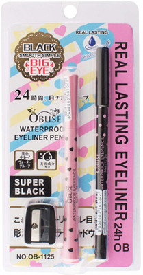 

Obuse 24hours Real Lasting Eyeliner Pen With Kajal & Sharpener Combo(Black)