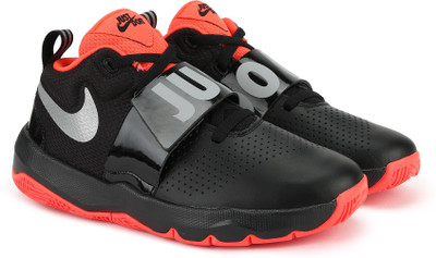

Nike Boys Lace Basketball Shoes(Black, Black/reflect silver-bright crimson