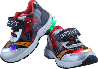 

LNG Lifestyle Boys & Girls Velcro Running Shoes(Black
