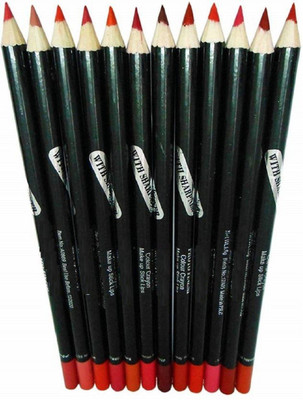 

Vedy Finish Large Size Lip Liner Pencil Set of 12 with Sharpeners(Muliticolor)