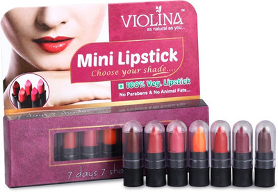 

VIOLINA Mini Lipstick 7 shades(Multicolor)