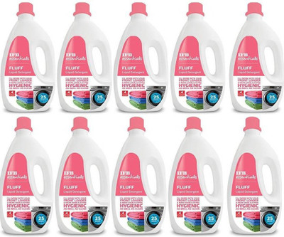 IFB Essentials Fluff Front Load Fabric Detergent - 1 L Multi-Fragrance Liquid Detergent(10 x 1 L)