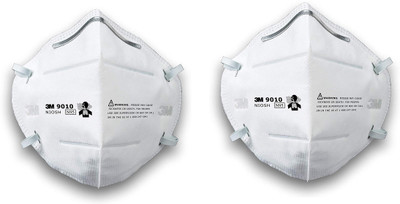 

3M Anti Pollution Mask 9010 N95 NIOSH, Dust Pollution, Disposable (pack of 2) Mask and Respirator