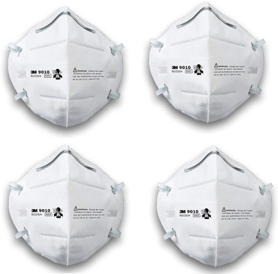 

3M Anti Pollution Mask 9010 N95 NIOSH, Dust Pollution, Disposable (pack of 4) Mask and Respirator