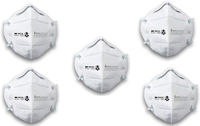 

3M Anti Pollution Mask 9010 N95 NIOSH, Dust Pollution, Disposable (pack of 5) Mask and Respirator