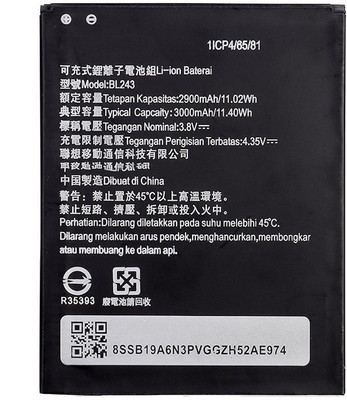 Lifon Mobile Battery For LENOVO A7000 Turbo,A7000, K3 NOTE, A7700 BL-243-3000mAh