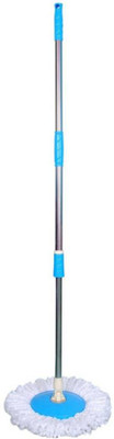 DEVICE OF J 360 degree Pride stick of Mop set with 1 Refill Wet & Dry Mop(Blue)