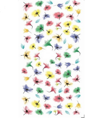 

STZ Multicolor Flower Design Nail Sticker, 1 Sheet.(multicolor)