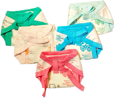 

Baby Shopiieee Premium Quality-100% Cotton, Super Soft And Skin Friendly Fabric - Reusable Padded Diaper Nappies, Multicolor