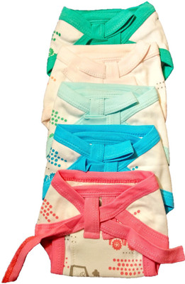 

Baby Shopiieee Premium Quality-100% Cotton, Super Soft And Skin Friendly Fabric - Reusable Padded Diaper Nappies, Multicolor