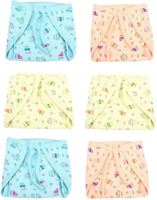 

Baby Shopiieee Premium Quality-100% Cotton, Super Soft And Skin Friendly Fabric - Reusable Padded Diaper Nappies, Langot For New Born Babies - Pack of 6 (3-6 Months) (Printed) CLP-6011, Multicolor