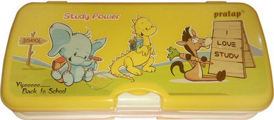 

Pratap HY POWER Elephant dinosaur Horse Art Plastic Pencil Box(Set of 1, Yellow, White)