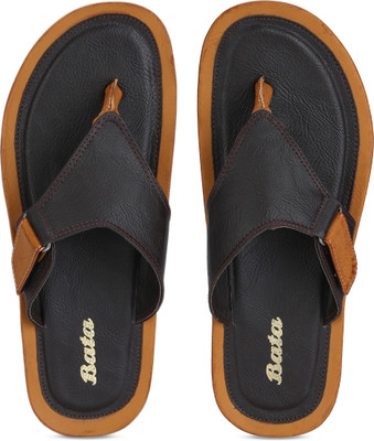 Bata RIPLEY THONG Men Brown, Grey Flats
