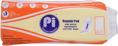 

Pi (Prevent Infection) sanitary pads/napkins regular fit, pack of 6(count 42) comfortable and irritation free pads with wings Sanitary Pad(Pack of 6)