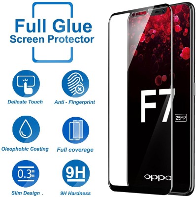 HUPSHY Tempered Glass Guard for OPPO F7(Pack of 1)