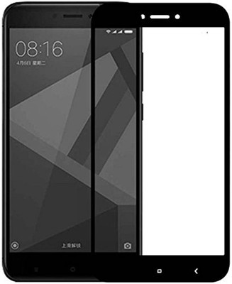MD ORIGINAL Screen Guard for Pro HD + Crystal Clear Full Screen Coverage Tempered Glass Screen Protector For Redmi 4- Black(Pack of 1)