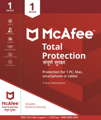 McAfee Total Security 1.0 User 3 Years(CD/DVD)