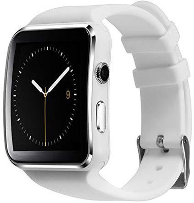 KUKSHYA X6 White Bluetooth SIM Memory enabled Smartwatch(White Strap Free)