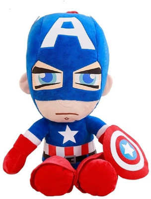 Aparnas captain america marvel heroes 30cms avenger stuffed toys infinty wars for birthday gift kids love girl boys - 30 cm(Blue, Red)