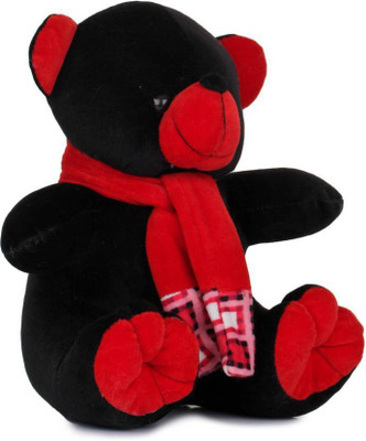 

SapphireBlue Cute Black Teddy wearing Muffler - 25 cm(Black)
