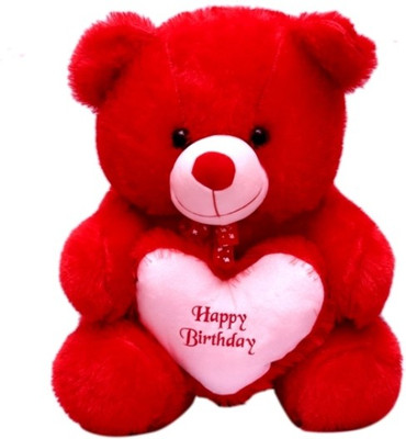 

SPD TEDDY SPD 2 Feet Happy Birthday Sitting Soft Cute Teddy Bear (Red) 60.899 cm - 60.899 cm(Red)