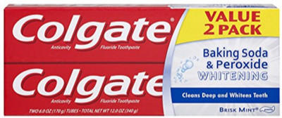 

Colgate Baking Soda and Peroxide Whitening Toothpaste - 6 ounce (2 Count) Toothpaste(120 g, Pack of 2)