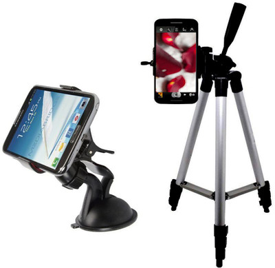 

Blue Birds GOOD Quality Tripod-3110 Portable Adjustable Tripod storng body with Mobile Holder Mount Aluminum Lightweight Camera Stand Mobile Stand Selfie Stand With Three-Dimensional Head & Quick Release Plate For all smartphone with Universal Car Mobile 