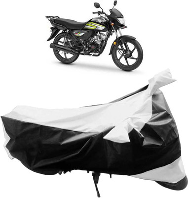 InayaAutoMotive Two Wheeler Cover for Honda(CD 110 Dream, Black, Silver)