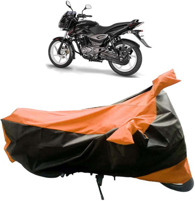 InayaAutoMotive Two Wheeler Cover for Bajaj(Pulsar 150 DTS-i, Black, Orange)