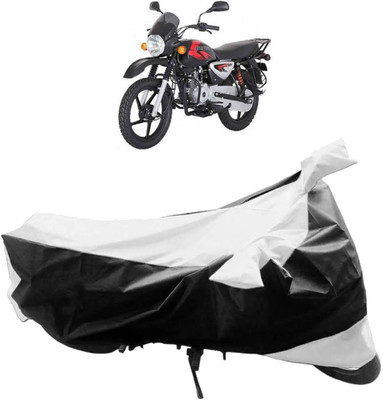 InayaAutoMotive Two Wheeler Cover for Bajaj(Boxer, Black, Silver)