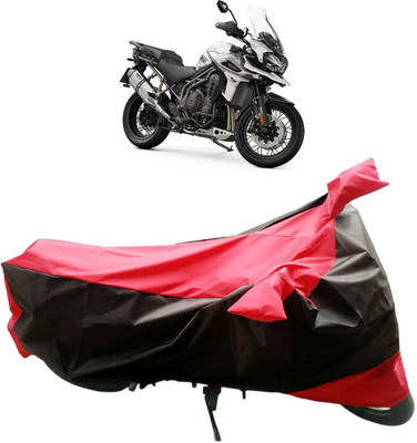 InayaAutoMotive Two Wheeler Cover for Triumph(Tiger 800 XCA, Black, Red)
